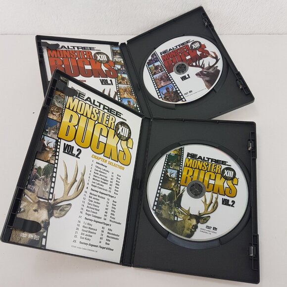 Set of 2 Hunting DVDs Realtree Monster Bucks XIII Volumes 1 & 2 - Picture 2 of 4